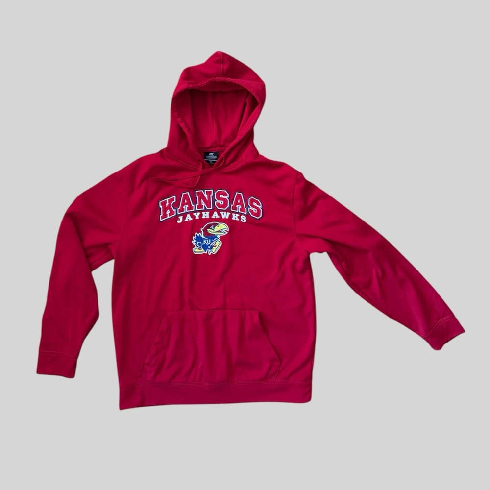 Colosseum Red Kansas Jayhawks Pullover Hoodie